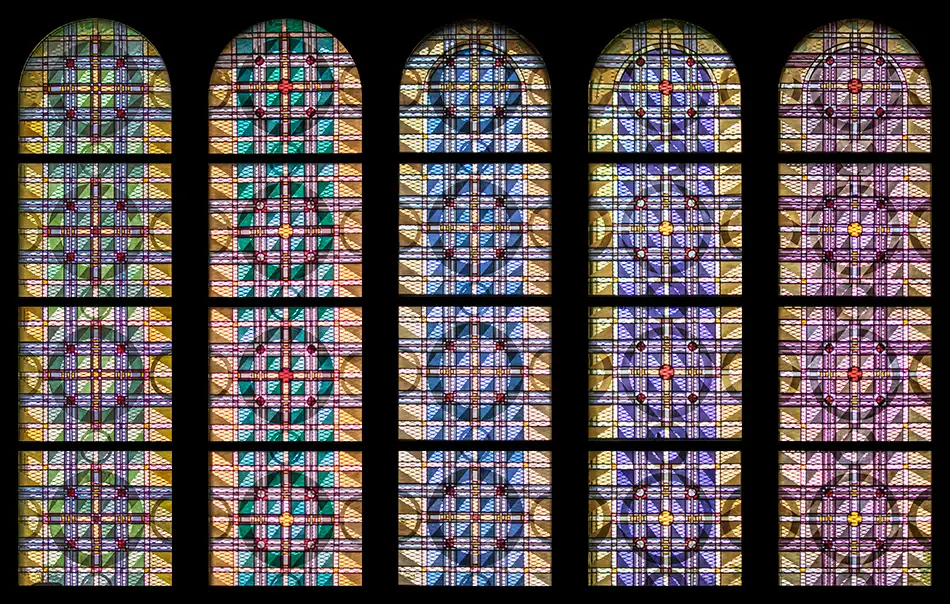 new-production of stained glass windows for the Dominikanerkirche Eppan - all new windows