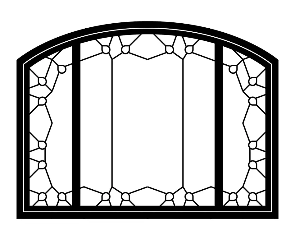 design and technical drawing of stained glass windows in the gothic crypt of Liebfrauenkirche in Kitzbühel