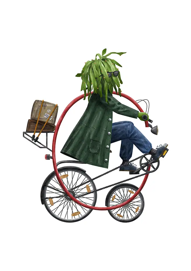 Biodivercycle - Alphabeth aus Fahrrädern Pflanzen und Tieren - Buchstabe C
